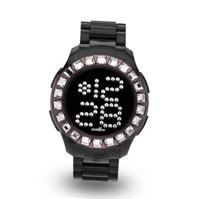 Zerone Bedazzled Black IP Brown Digital (Clear Swarovski Crystal)
