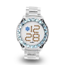 Zerone Bedazzled Transparent Digital (Blue Swarovski Crystal)