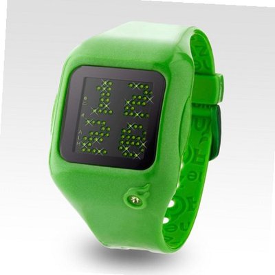 Zerone Dazzled Animation Green Swarovski Crystal with Green Case Scrolling Message