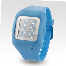 Zerone Dazzled Animation Light Blue Swarovski Crystal with Light Blue Case Scrolling Message