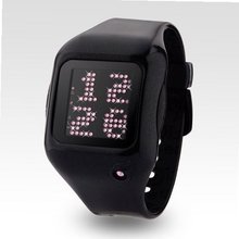 Zerone Dazzled Animation Pink Swarovski Crystal with Black Case Scrolling Message