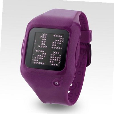 Zerone Dazzled Animation Purple Swarovski Crystal with Purple Case Scrolling Message