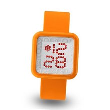 Zerone Dazzled Orange White Swarovski Crystal Digital