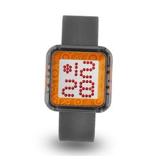 Zerone Dazzled Transparent Black Orange Swarovski Crystal Digital