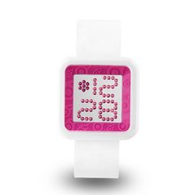 Zerone Dazzled White Pink Swarovski Crystal Digital