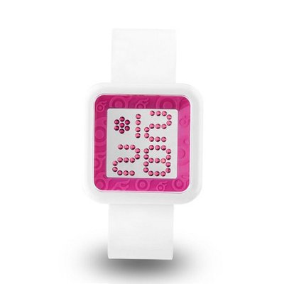Zerone Dazzled White Pink Swarovski Crystal Digital