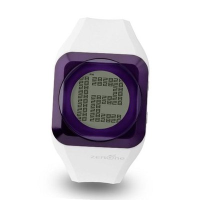 Zerone Hidden Digital White Metalic Purple Digital