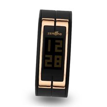 Zerone Illusions Black IP Rose Gold Digital Cuff