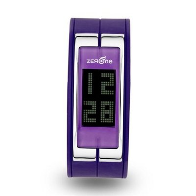 Zerone Illusions Purple Silver Digital Cuff
