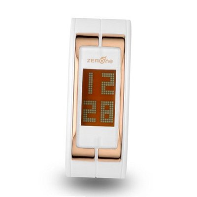 Zerone Illusions White IP Rose Gold Digital Cuff