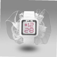 Zerone Lolita White Black Swarovski Crystal Digital (White Lace)