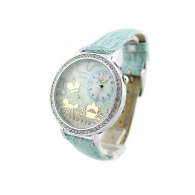 ZLCY Polymer Clay Carriage Pu leather Causal Wrist Mint Green