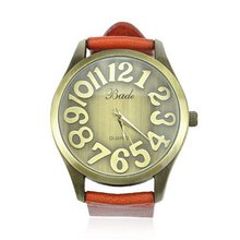 ZLYC BADE Unisex Old Fashion with Cow Leather Belt Color Light Brown