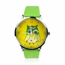 ZLYC Cute Owl Dial Quartz Wrist Light Green