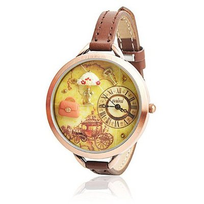 ZLYC MINI Vintage Handmade Polymer Clay Embellished Color Brown