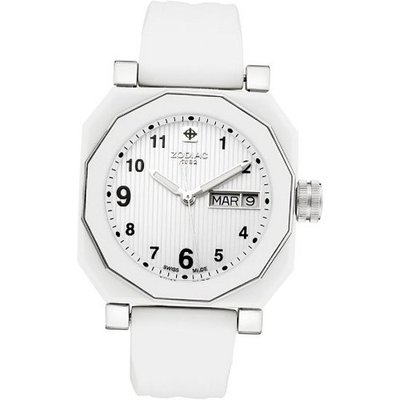 Zodiac ZO8808 Icon Fashion Series White Rubber