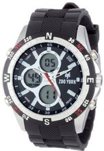 Zoo York ZY1006 Spring 2011 Brushed Silver Round Analog-Digital Case