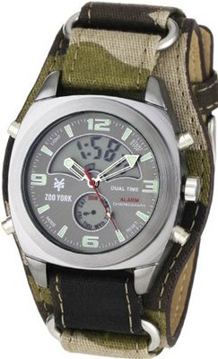 Zoo York ZY1015 Spring 2011 Brushed Gun Round Analog-Digital Case