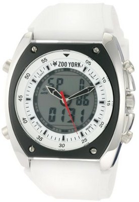 Zoo York ZY1017 Spring 2011 Shiny Silver Barrel Analog-Digital Case