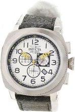 Invicta 12314 Aviator White Dial Quartz Chrono Black Leather