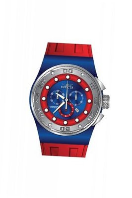 Invicta 12324 Akula Blue Red Dial Quartz Chrono Red Pu