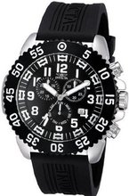 Invicta 12530 Pro Diver Black Dial Quartz Chrono Black Pu