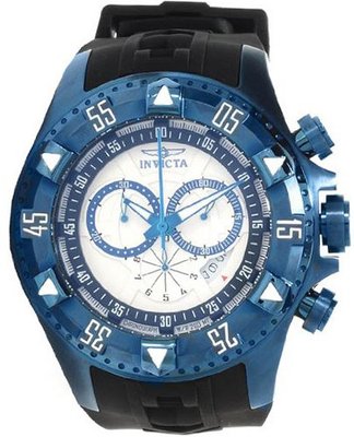 Invicta 12689 Excursion Resrv Silver Blue Dial Quartz 3H Black Pu