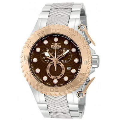 Invicta 12940 Pro Diver Brown Rose Dial Quartz Chrono Stainless Steel