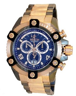 Invicta 13045 Arsenal Blue Dial Quartz Chrono Rose-Gun Stainless Steel