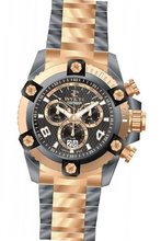 Invicta 13046 Arsenal Black Dial Quartz Chrono Rose-Gun Stainless Steel