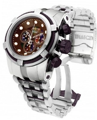Invicta 824 Reserve Bolt Stainless Steel Quartz Chrono Brown Dl