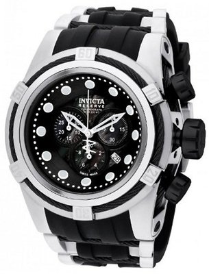 Invicta 827 Reserve Bolt Tita Stainless Steel Black Chrono Black Pu