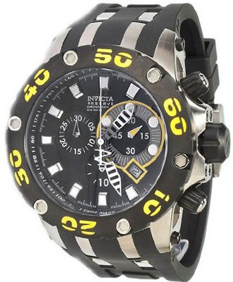 Invicta 902 Specialtyresrv Black Yellow Dial Quartz Chron Black