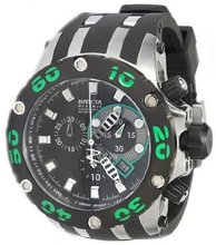 Invicta 904 Specialty Resrv Black Grn Dial Quartz Chron Black
