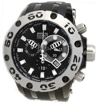 Invicta 912 Specialty Reserve Black Dial Qyz Chrono Black