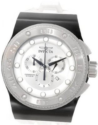 uZWI Group Invicta 12296 Akula Silver Dial Quartz Chrono White Pu 